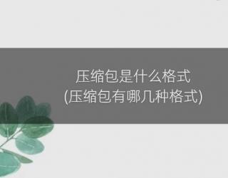 压缩包是什么格式(压缩包有哪几种格式)