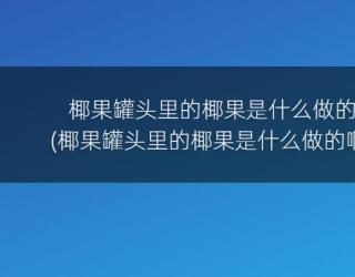 椰果罐头里的椰果是什么做的(椰果罐头里的椰果是什么做的啊)