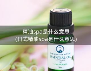 精油spa是什么意思(日式精油spa是什么意思)