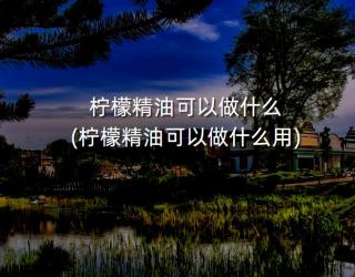柠檬精油可以做什么(柠檬精油可以做什么用)