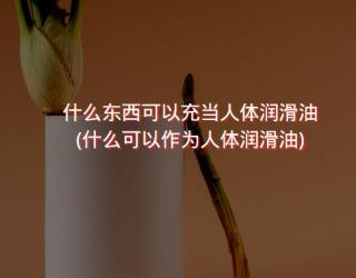 什么东西可以充当人体润滑油(什么可以作为人体润滑油)